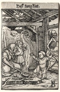 Taniec śmierci: dziecko, c. 1526. autorstwa Hans Holbein