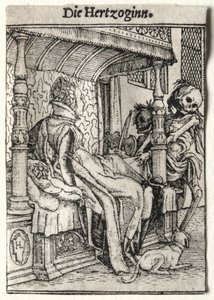 Taniec śmierci: księżna. autorstwa Hans Holbein