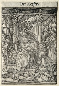 Taniec Śmierci: Cesarz autorstwa Hans Holbein