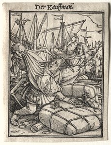 Taniec Śmierci: Kupiec autorstwa Hans Holbein