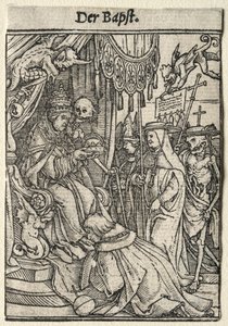 Taniec Śmierci: Papież autorstwa Hans Holbein