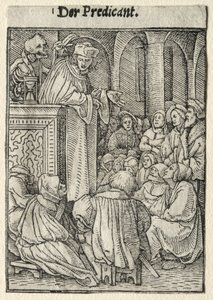 Taniec Śmierci: Kaznodzieja. autorstwa Hans Holbein