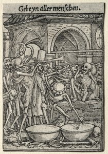 Taniec Śmierci: Trębacze Śmierci autorstwa Hans Holbein