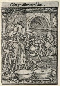 Taniec Śmierci: Trębacze Śmierci. autorstwa Hans Holbein