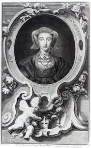 Anna z Kleve, grawerowana przez Jacobusa Houbrakena, 1740 autorstwa Hans Holbein der Jüngere