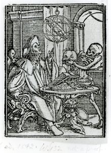 Śmierć i astronom, z „Tańca śmierci”, sztychowane przez Hansa Lutzelburgera, ok. 1538 autorstwa Hans Holbein der Jüngere
