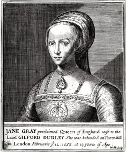 Jane Grey, grawerowane przez Williama Marshalla, 1648 autorstwa Hans Holbein der Jüngere