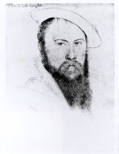 Portret Sir Thomasa Wyatta Młodszego (ok. 1521-54) (ołówek i węgiel na papierze) autorstwa Hans Holbein der Jüngere
