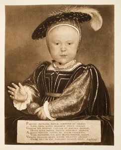 Książę Edward, później król Edward VI, ok. 1540, wyd. 1902 (kolotyp) autorstwa Hans Holbein der Jüngere