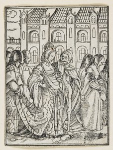 Cesarzowa z Tańca Śmierci (Lyon), 1538, 1523-1526 autorstwa Hans Holbein der Jüngere