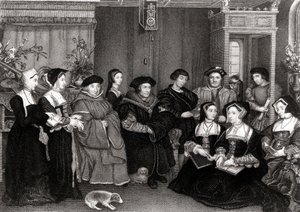 Rodzina Thomasa More (1478-1535), kanclerza Anglii autorstwa Hans Holbein der Jüngere