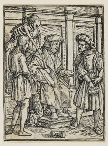 Sędzia z Tańca Śmierci (Lyon), 1538, 1523-1526 autorstwa Hans Holbein der Jüngere