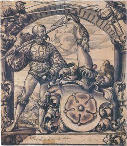 Projekt heraldycznego panelu witrażowego autorstwa Hans Holbein the Younger