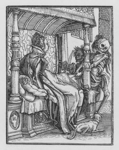 Taniec śmierci Holbeina: księżna autorstwa Hans Holbein der Jüngere