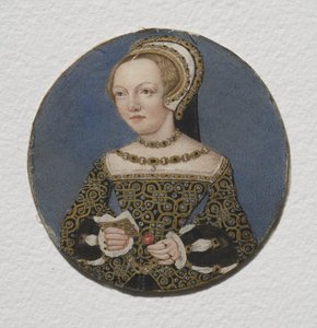 Lady Mary Howard, ok. 1533 (wc na pergaminie) autorstwa Hans Holbein der Jüngere