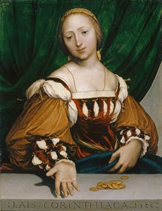 Laika z Koryntu, 1526 (olej na drewnie lipowym) autorstwa Hans Holbein der Jüngere