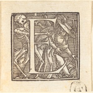 Litera E autorstwa Hans Holbein der Jüngere