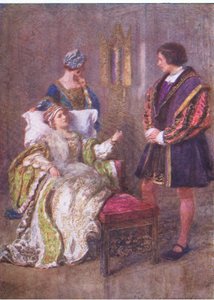 Mens evil manners live in brass: there virtues we write in water (Król Henryk VIII), z The Complete Works of Shakespeare wydany przez George Harrap & Co Ltd, 1920s autorstwa Hans Holbein der Jüngere