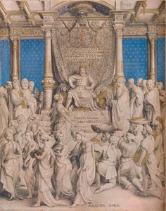 Salomon i królowa Saby, ok. 1534 autorstwa Hans Holbein der Jüngere