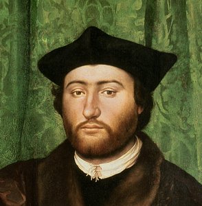 Ambasadorzy, 1533 olej na detalu panelu z 122676 autorstwa Hans Holbein der Jüngere