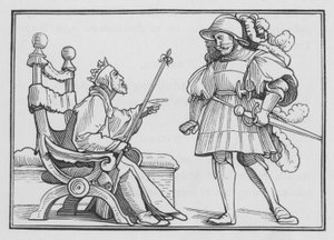 Uriasz zabity przez podstęp Dawida, 2 Samuela XI, 14 autorstwa Hans Holbein der Jüngere