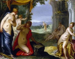 Diana i Akteon, c.1596-1606 (olej na miedzi)