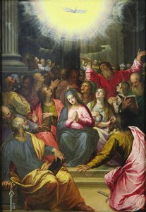 Zejście Ducha Świętego, 1594-95 (olej na miedzi)