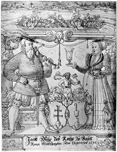 Jakub Wyx z Bazylei i jego żona Anna, 1592 1901 autorstwa Hans Jakob Plepp