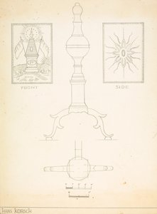 Andiron (jeden z pary) autorstwa Hans Korsch