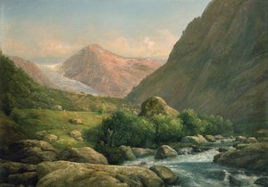 Lodowiec Bondhus (olej na płótnie) autorstwa Hans Leganger Reusch
