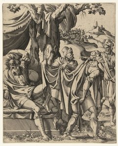Pijaństwo Noego autorstwa Hans Liefrinck (I) (attributed to)