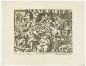 De vette keuken Kuchnia z Grasse / De Vette Keuken (tytuł na obiekcie) autorstwa Hans Liefrinck (I)