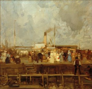 Przybycie parowca autorstwa Hans Looschen