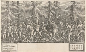 Bitwa Nagich Mężczyzn i Chłopów autorstwa Hans Lützelburger, after Master NH