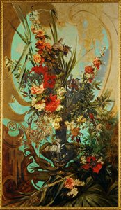 Blumenstueck - Kwiatowa martwa natura ... (obraz na płótnie) autorstwa Hans Makart