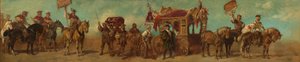 Projekt orszaku świątecznego z 1879 roku - Budowniczowie wozów, rymarze, wytwórcy rzemieni i sakiewnicy autorstwa Hans Makart