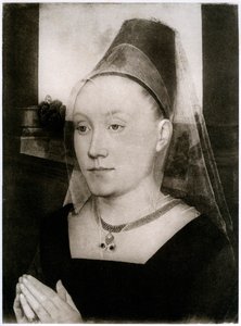 Barbara Van Vlaenderbergh, żona Guillaume Moreela, ok. 1480, 1927 autorstwa Hans Memling