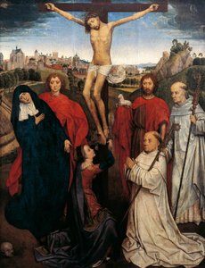 Ukrzyżowanie, centralny panel z Tryptyku Jana Crabbe, ok.1470 autorstwa Hans Memling