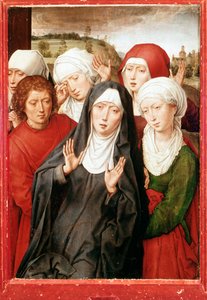 Dyptyk Granada: „Pobożne niewiasty i św. Jan Ewangelista” Obraz Hansa Memlinga (1435/40-1494) XV w. Wym. 51x36,5 cm Granada, Kaplica Królewska autorstwa Hans Memling