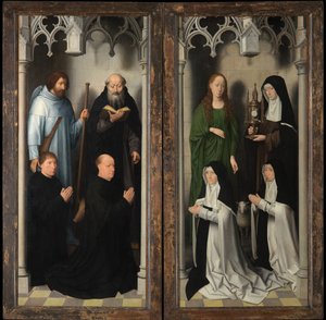 Zewnętrzna część tryptyku św. Jana Chrzciciela i św. Jana Ewangelisty autorstwa Hans Memling