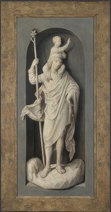 Św. Krzysztof. Około 1478 autorstwa Hans Memling
