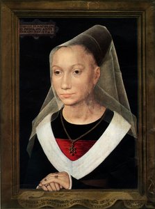 Portret Marii, córki Willema Moreela, 1480. autorstwa Hans Memling