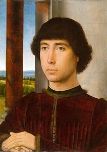 Portret mężczyzny na loggii autorstwa Hans Memling