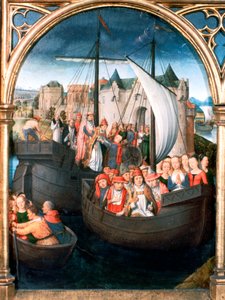 Sanktuarium św Urszuli, wyjazd z Bazylei, 1489 autorstwa Hans Memling