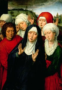 مقدسې ښځې، د ډیپوټیچ ښي لاس پینل، c.1492-94 پولی autorstwa Hans Memling