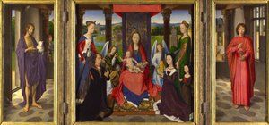 Dziewica z Dzieciątkiem ze świętymi i darczyńcami autorstwa Hans Memling