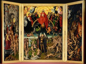 Tryptyk z Sądem Ostatecznym. Panel środkowy (tryptyk na panelu) autorstwa Hans Memling