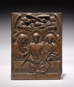 Martwy Chrystus wspierany przez Maryję Dziewicę i św. Jana, 1427-1467.