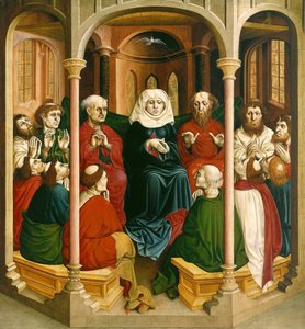 Zejście Ducha Świętego w Pięćdziesiątnicę. Skrzydła Ołtarza Wurzachskiego, 1437