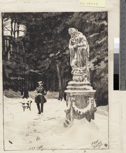 Zima. Park zamkowy Fredensborg autorstwa Hans Nikolaj Hansen
